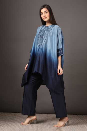 Sakshi Khetterpal Embroidered Neckline Kaftan & Pant Set 
