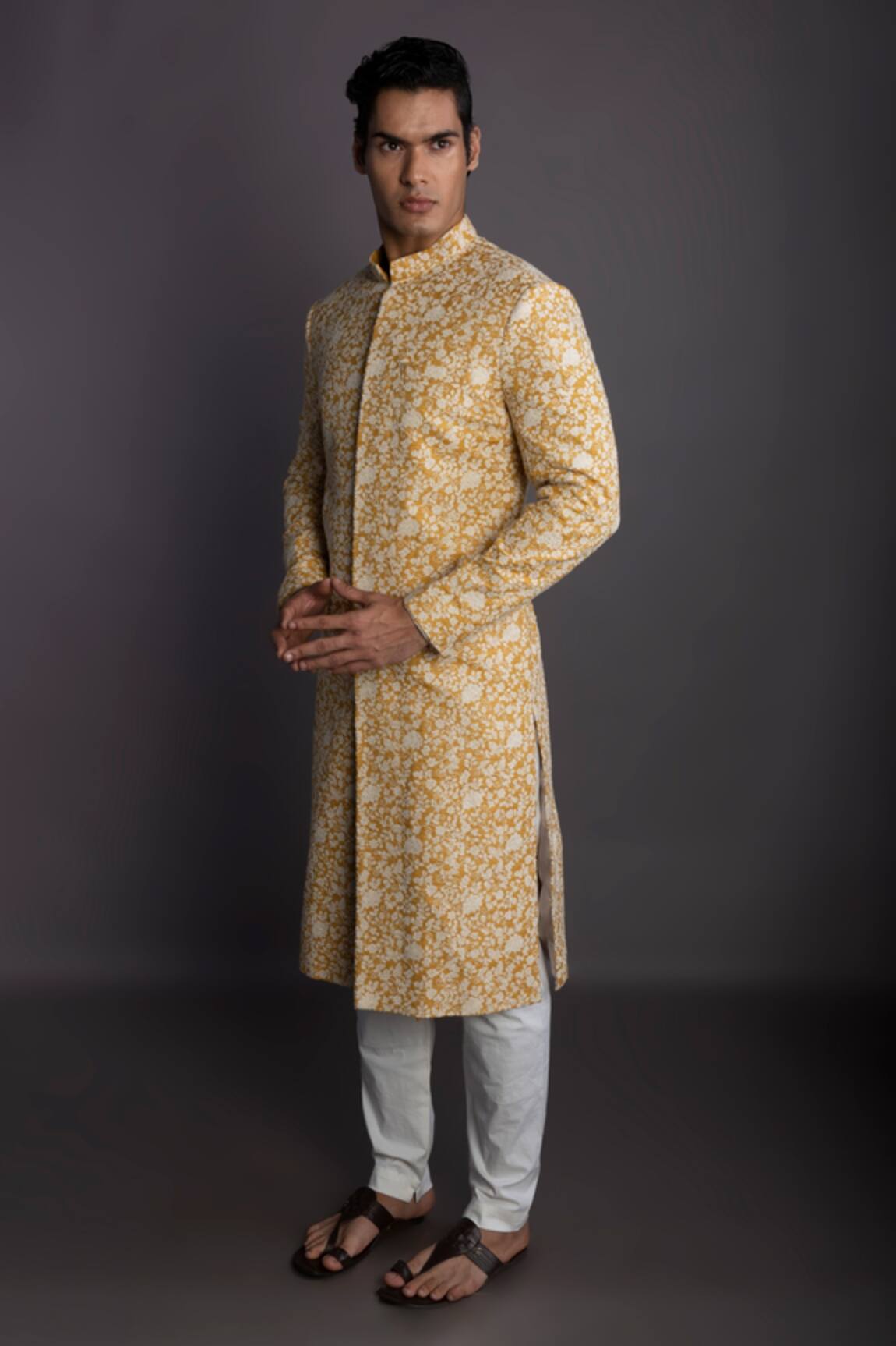 GRAM OF INK Cord Embroidered Sherwani Set