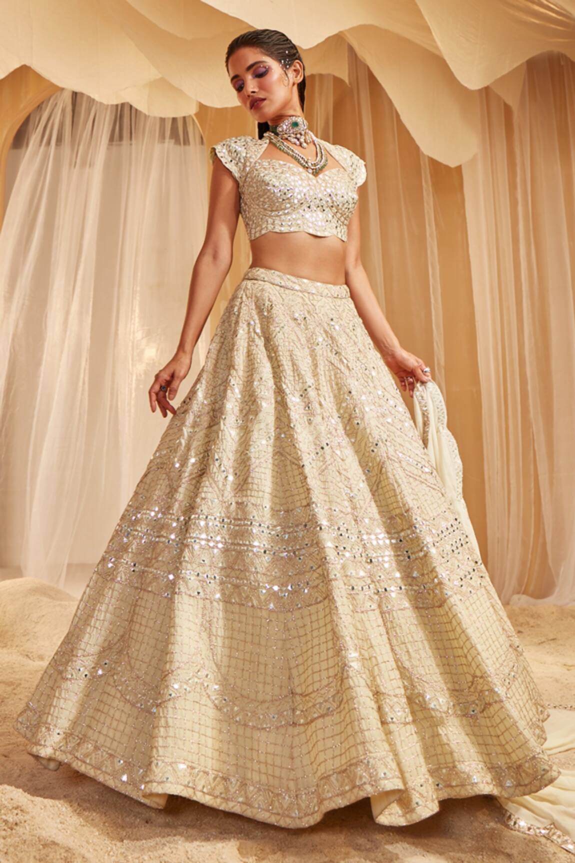 House of Exotique Embroidered Lehenga Set