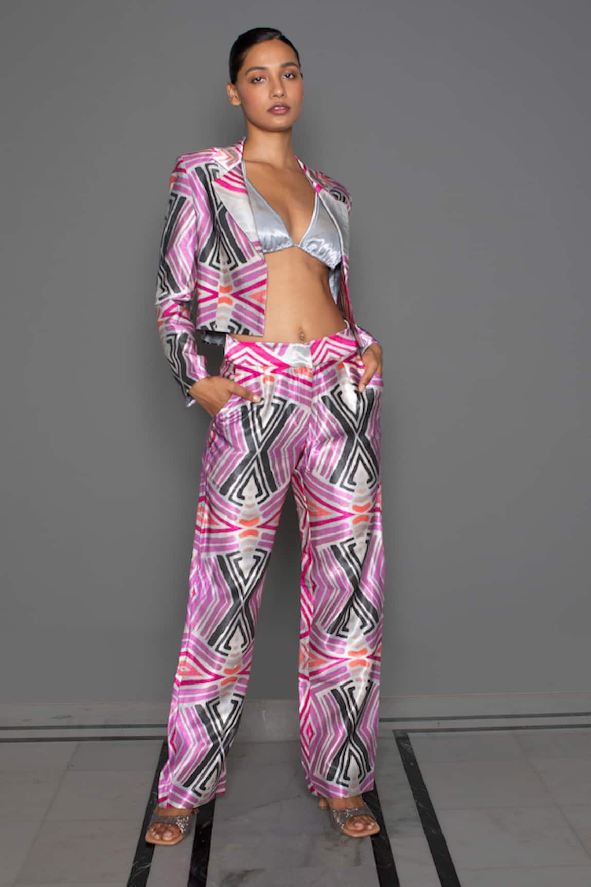 Redefine Printed Straight Fit Pants