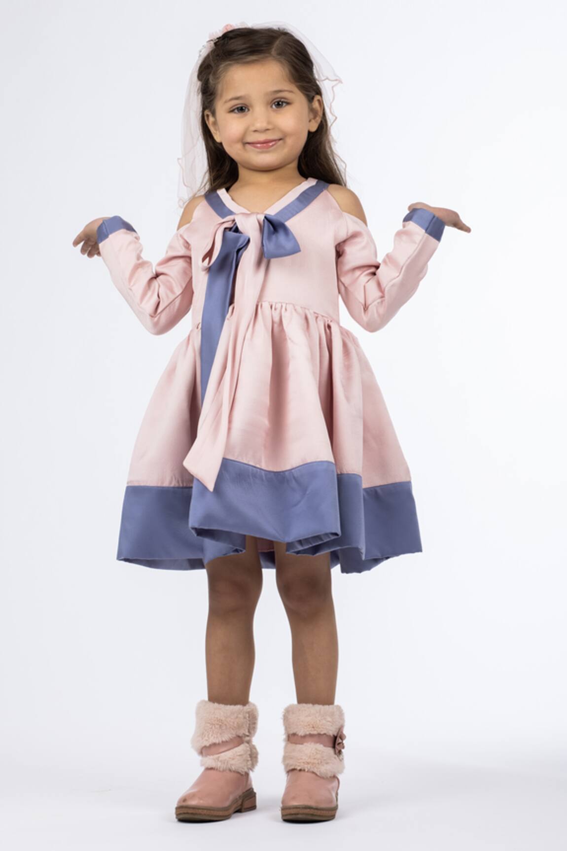 Darleen Kids Couture Lucy Cold Shoulder Dress 