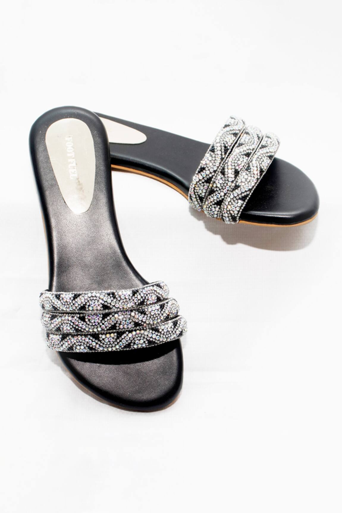 Foot Fuel Imogen Stone Embroidered Flats