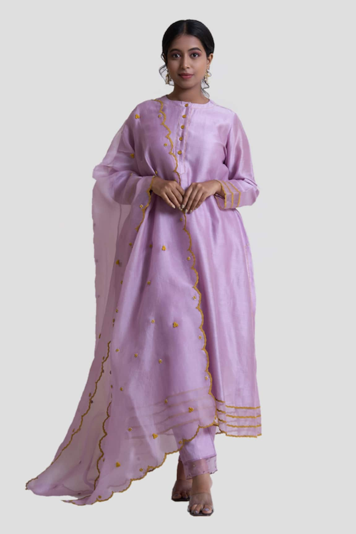 Brij Chanderi Silk A-Line Kurta Set