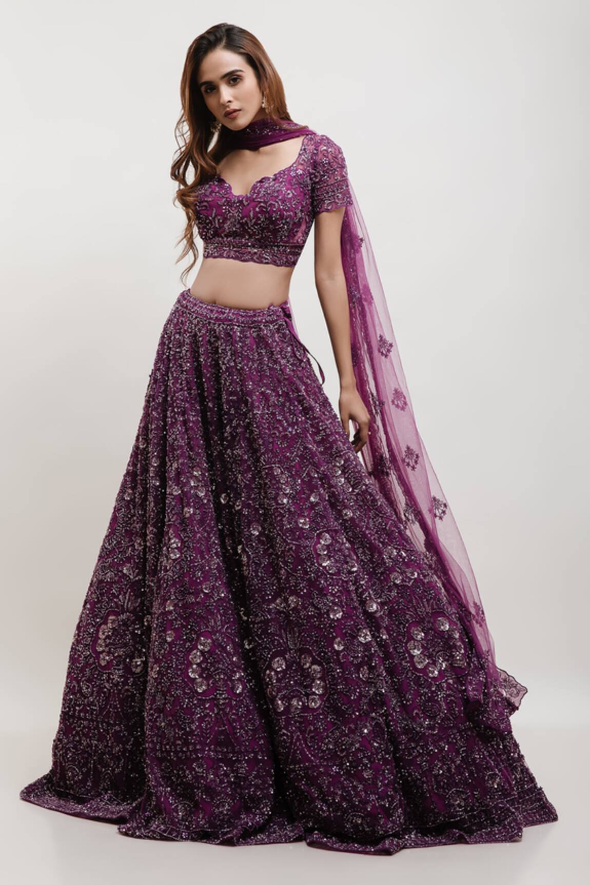 Kalighata Floral Embellished Bridal Lehenga Set