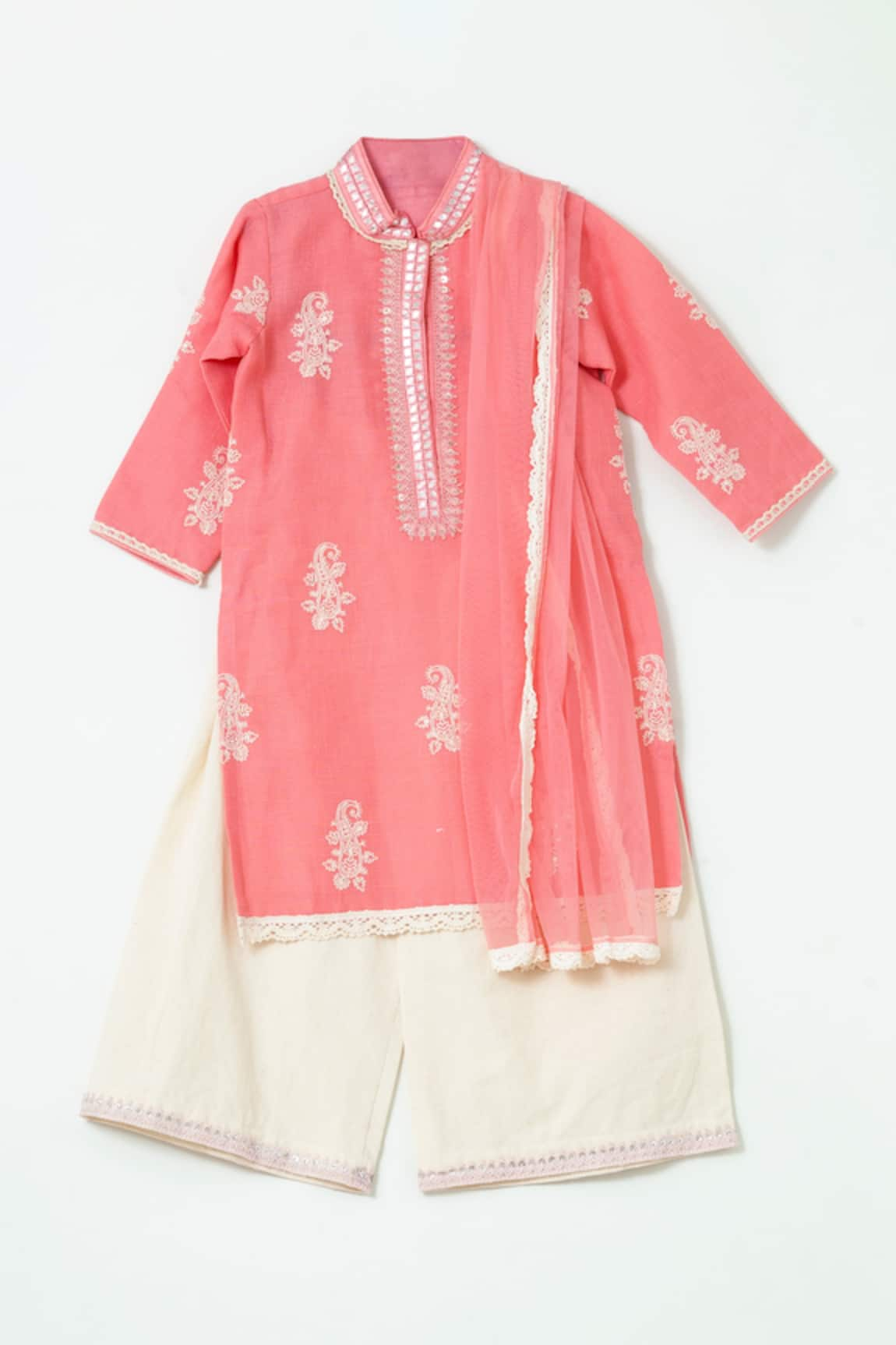 Shruti Jalan Paisley Embroidered Kurta Palazzo Set