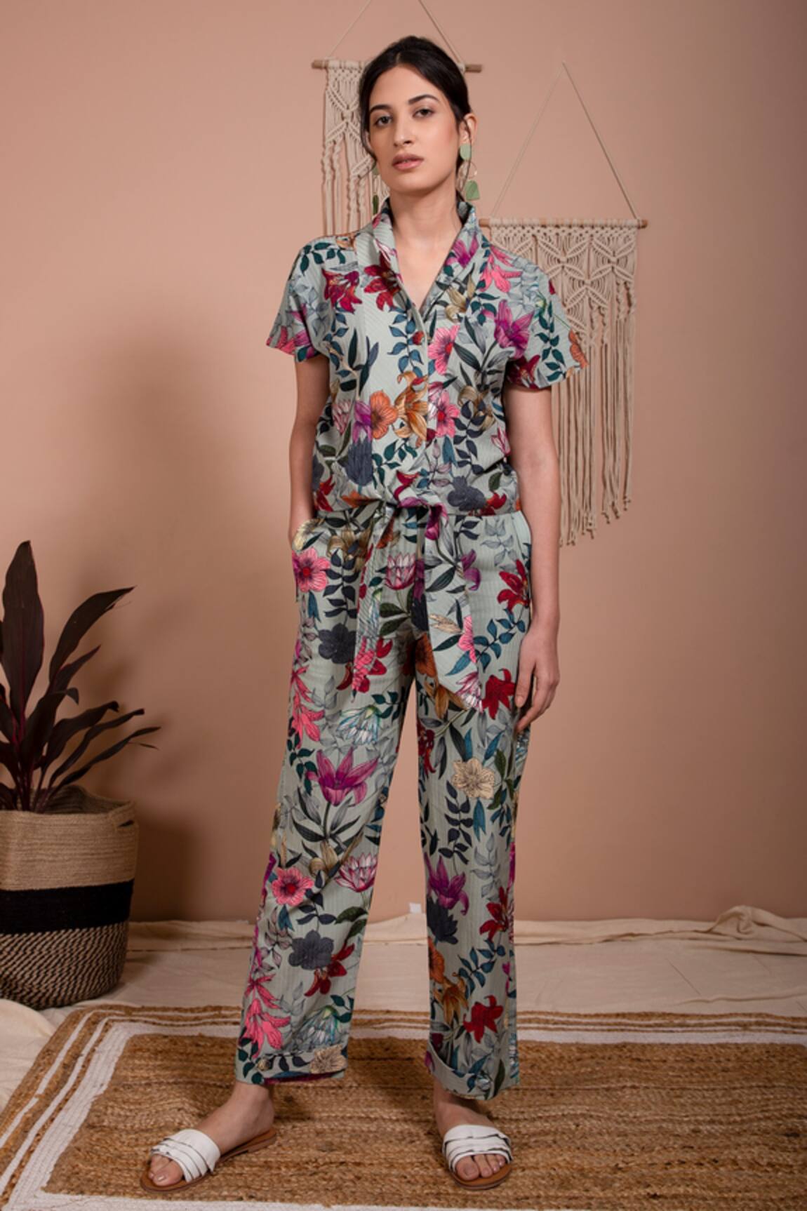 Aroop Shop India Amaryllis Print Pant Set 