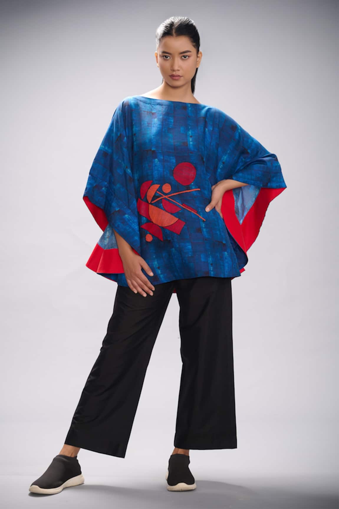 Taika by Poonam Bhagat Printed & Embroidered Poncho