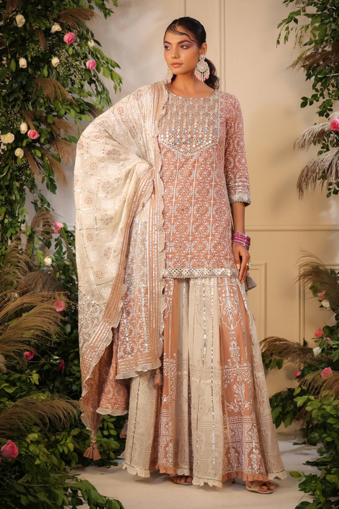 Bairaas Khari Print Kurta Set