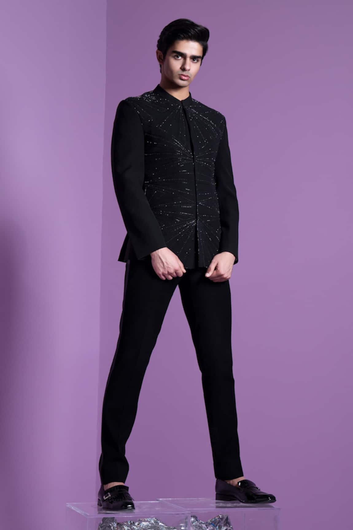 Contrast By Parth Dazzle Shadow Bandhgala With Pant 