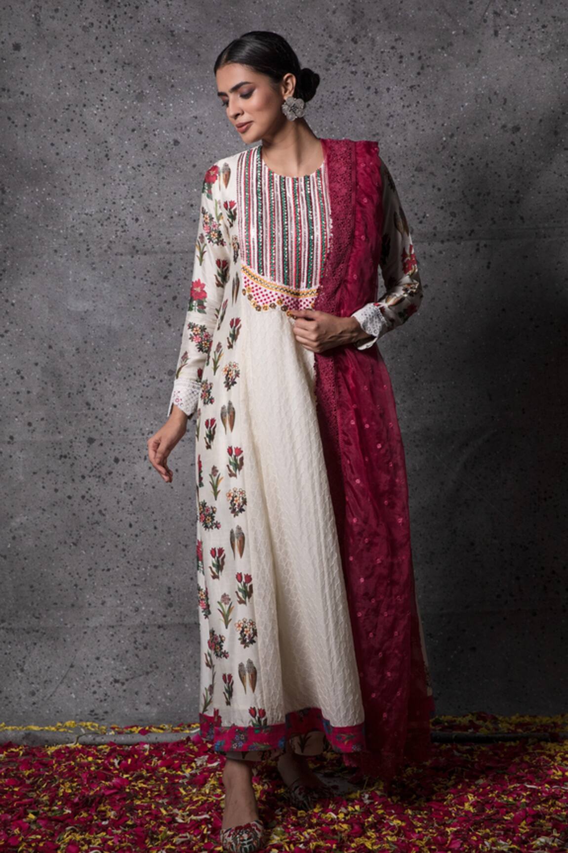 Shachi Sood Floral Print Anarkali Set 