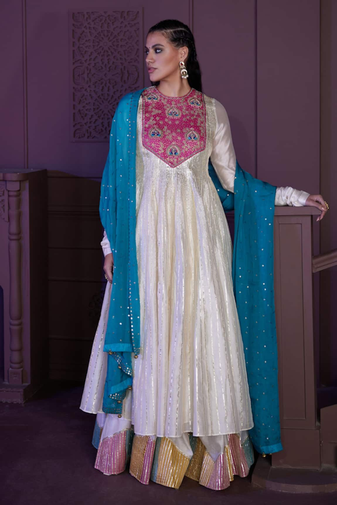 Pratibha Sultania Gota Embellished Anarkali Set