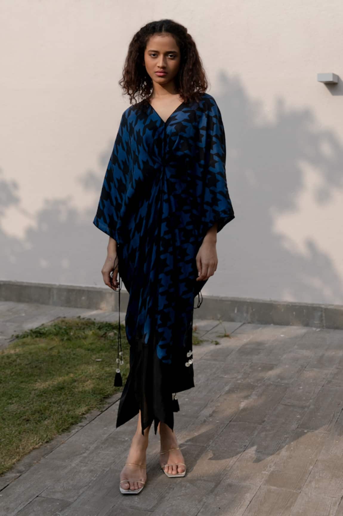 Kavya Singh Kundu Cairo Houndstooth Print Kaftan