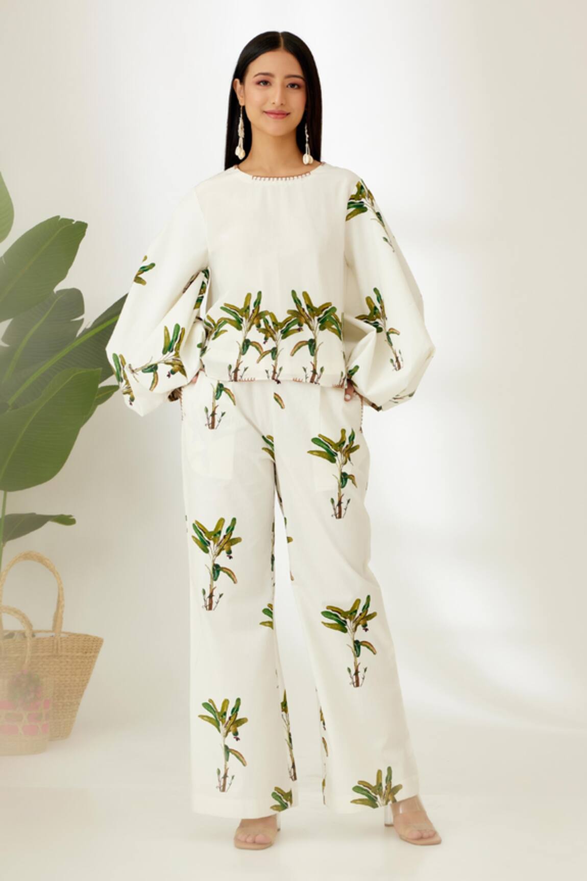 Nikasha Hand Painted Bubble Sleeve Top