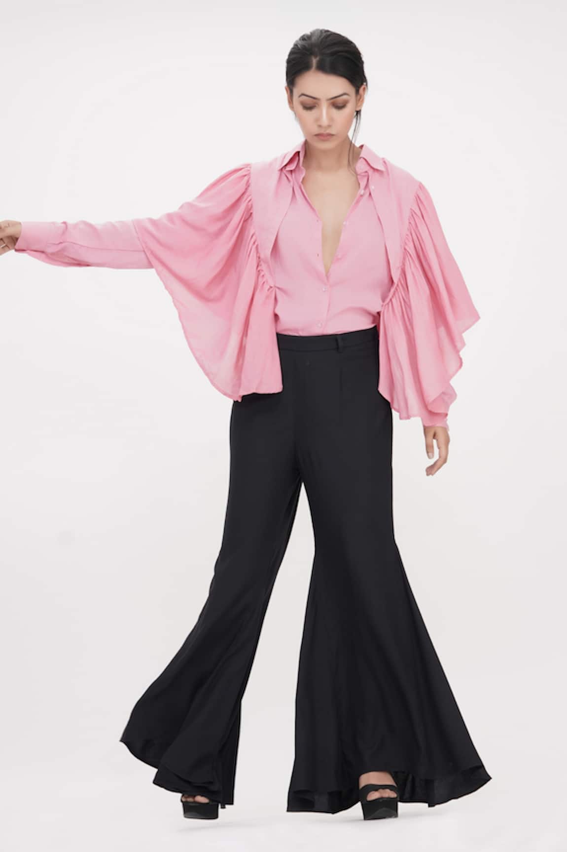 Shruti S Ruffle Trim Shirt 