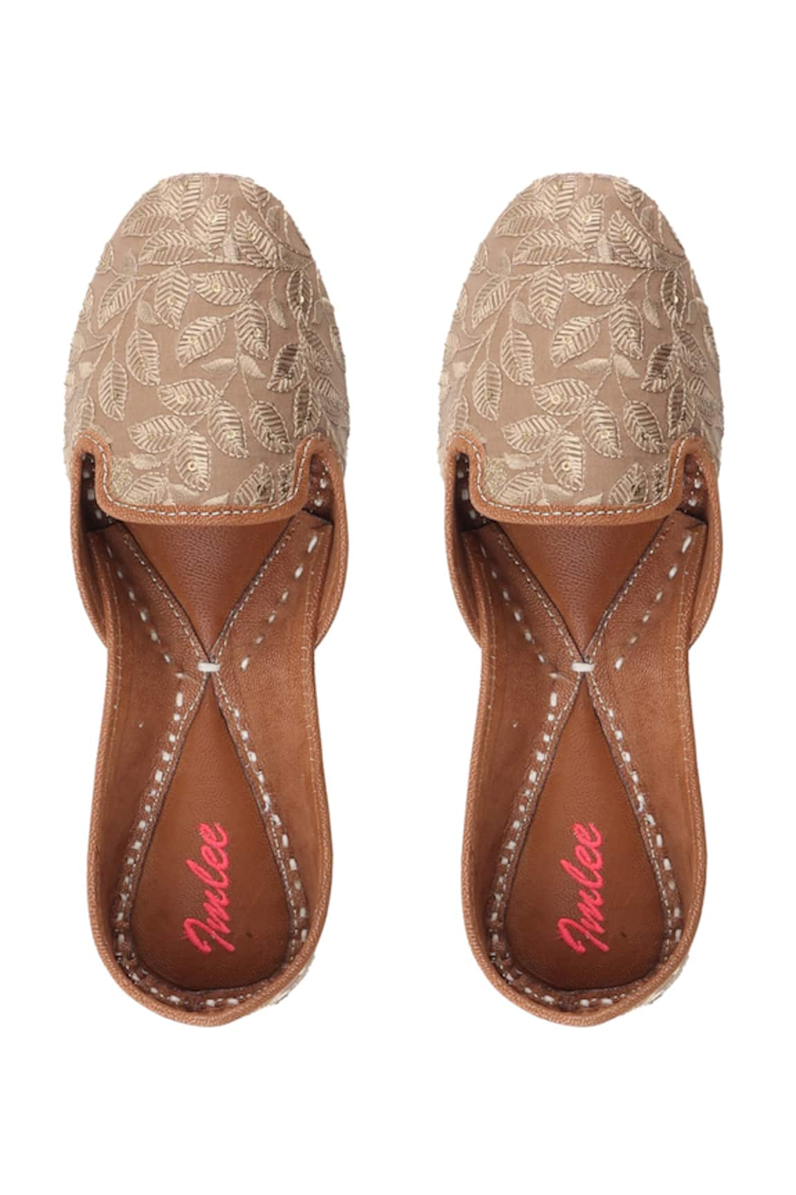 Imlee Jaipur Leaf Thread Work Moccasin Juttis