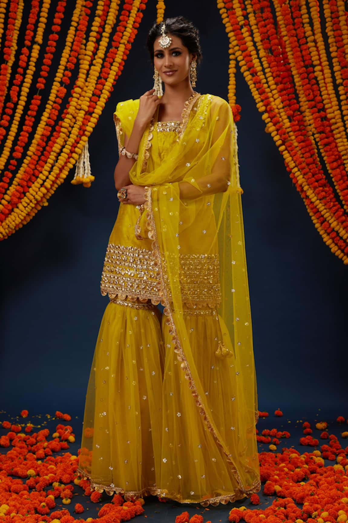 Preeti S Kapoor Embroidered Kurta Gharara Set