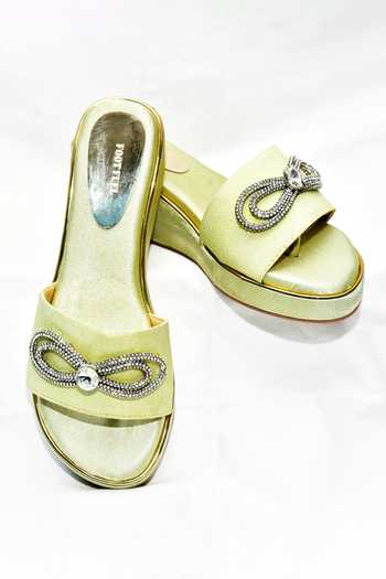 Foot Fuel Chicaa Stone Embellished Wedges 