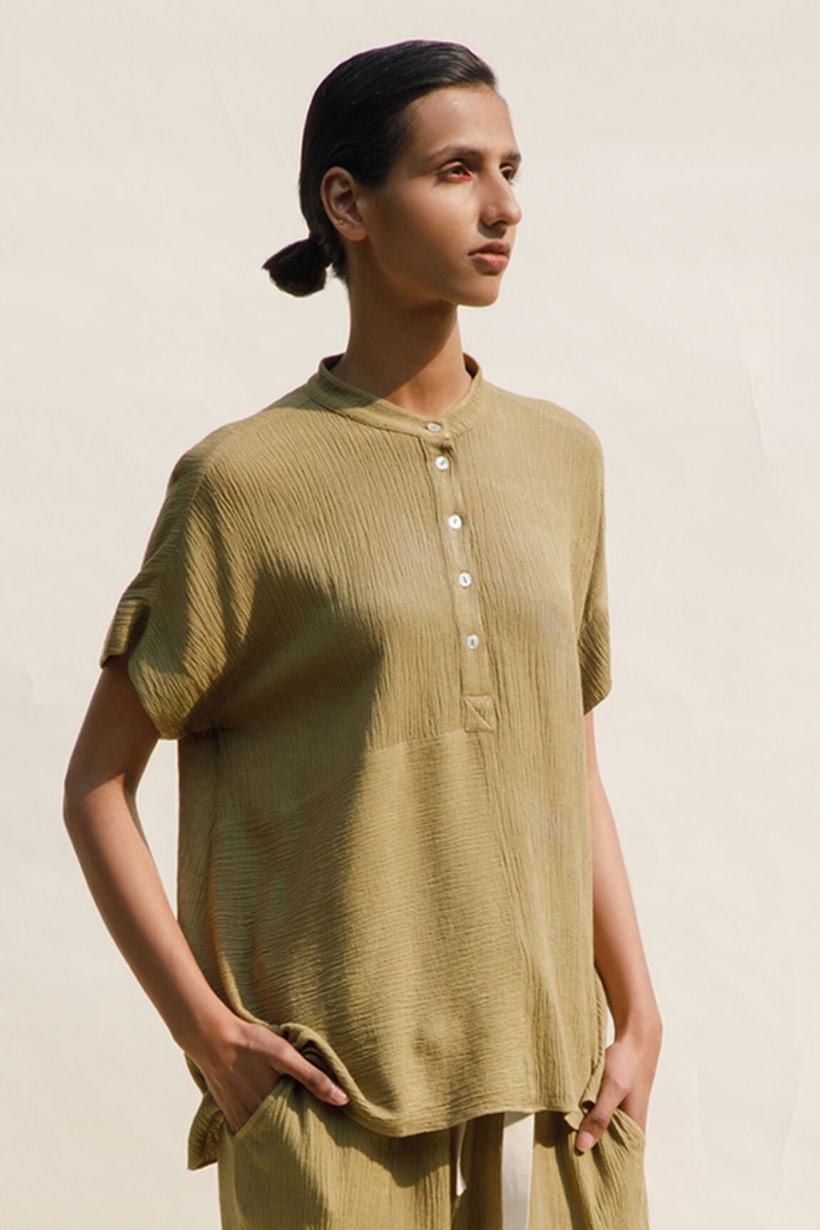 Urvashi Kaur Nova Stripe Woven Top 