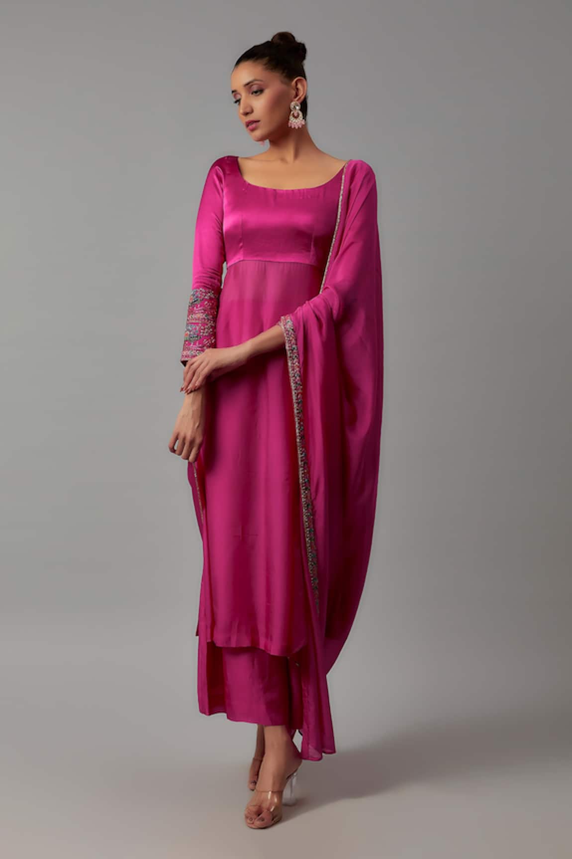 The Aarya Glass Beads Sequin Embroidered Kurta Set