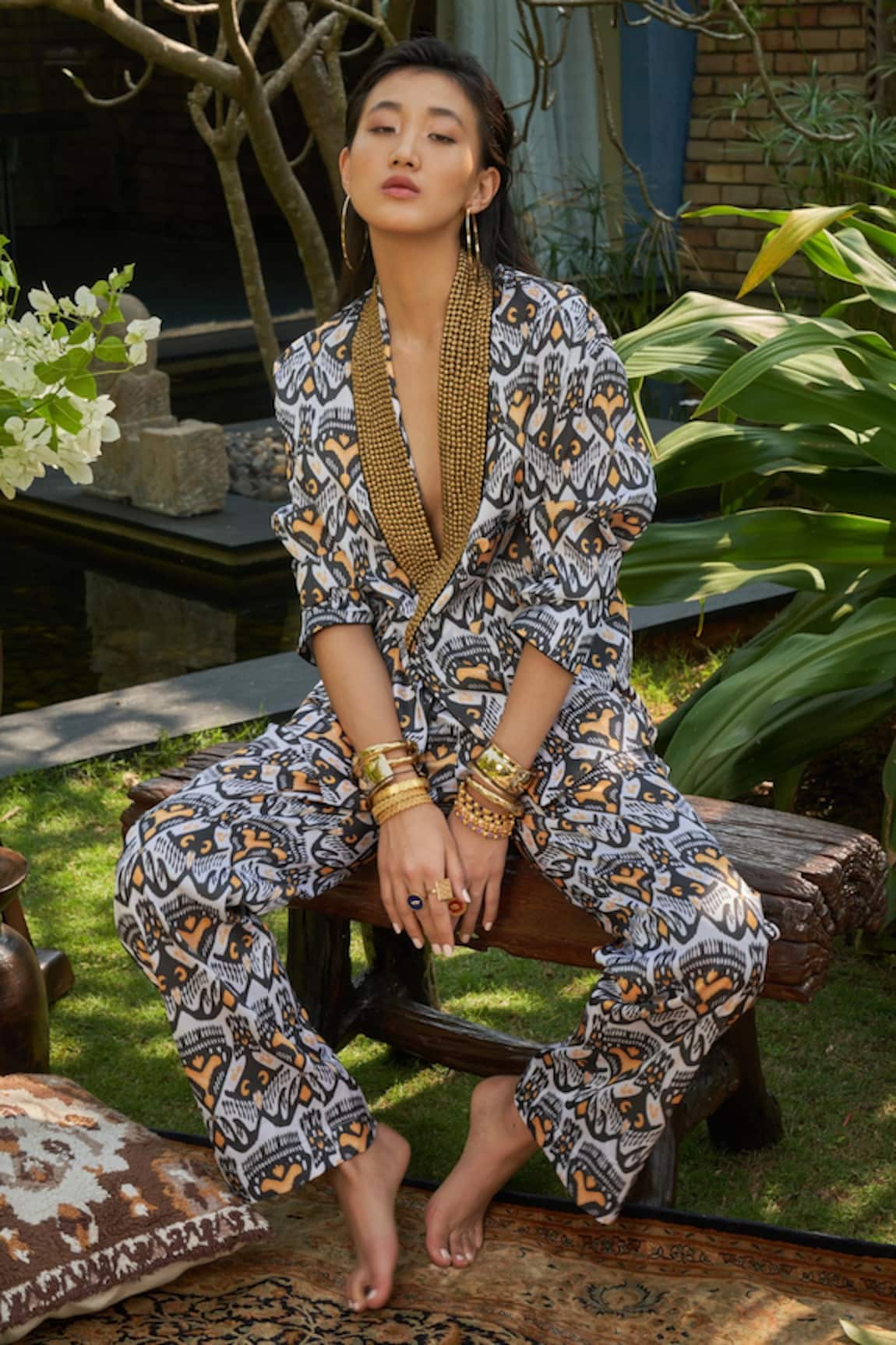 Surily G Ikat Print Pant