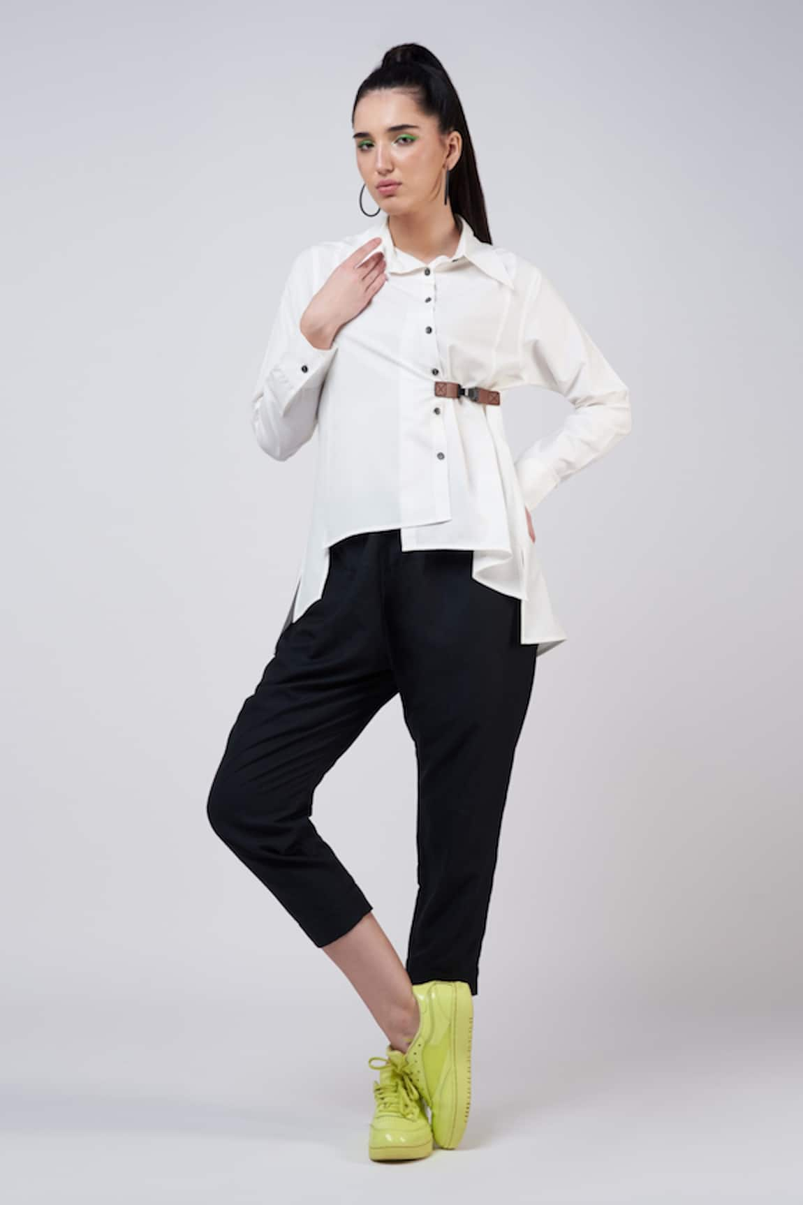 Krati Jain Collar Asymmetric Shirt