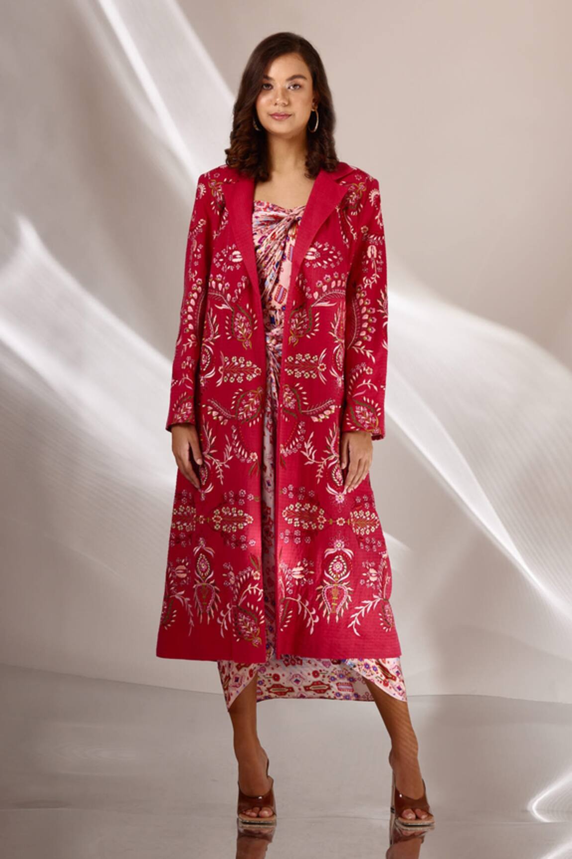 Betrue Hand Embroidered Long Trench Jacket