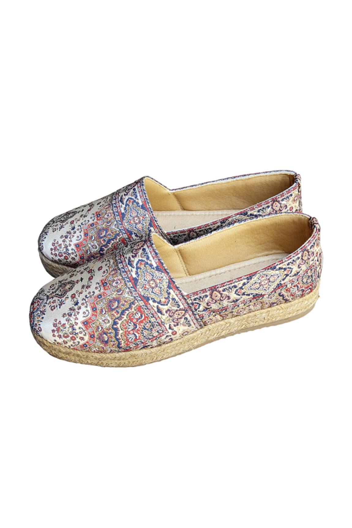 Cinderella by Heena Yusuf Botanical Pattern Round Toe Sneakers