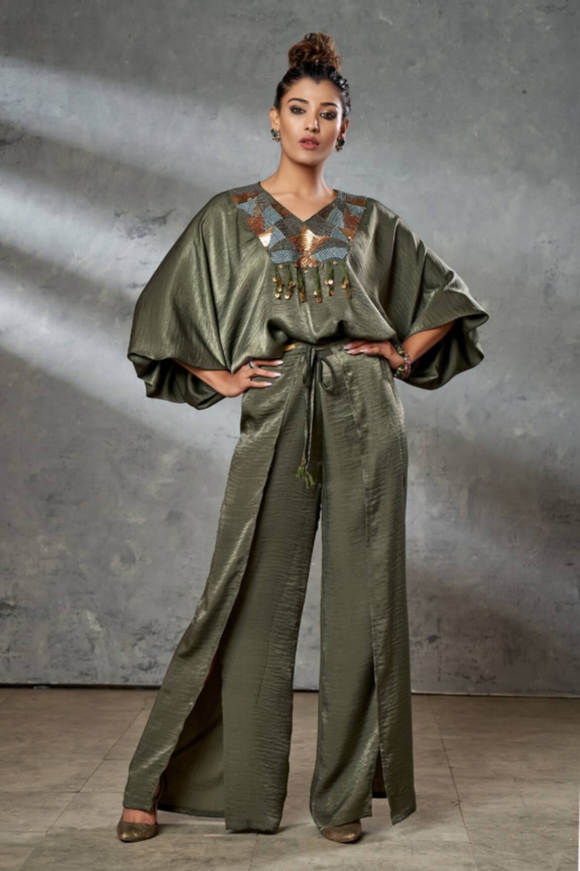 Aditi Somani Crop Top & Panelled Pant Set