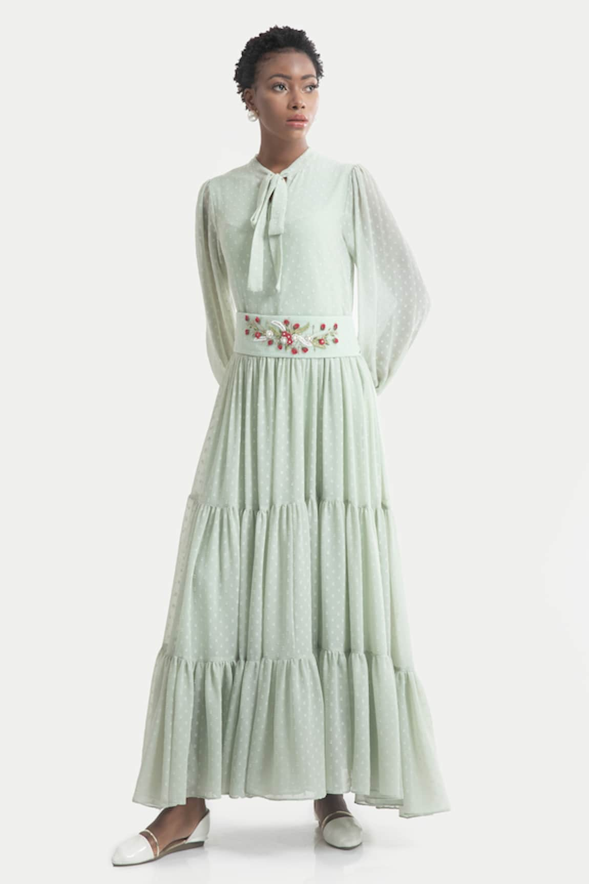 House of THL Rosalia Maxi Dress With Embellished Belt