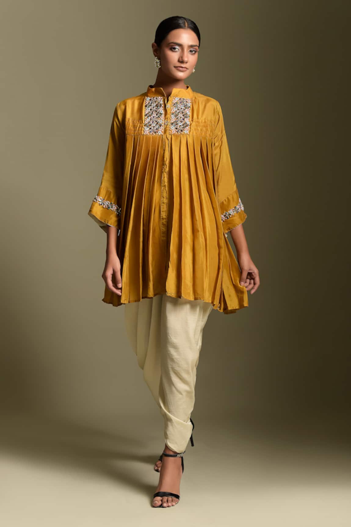 Two Sisters By Gyans Asymmetric Kurta & Dhoti Set