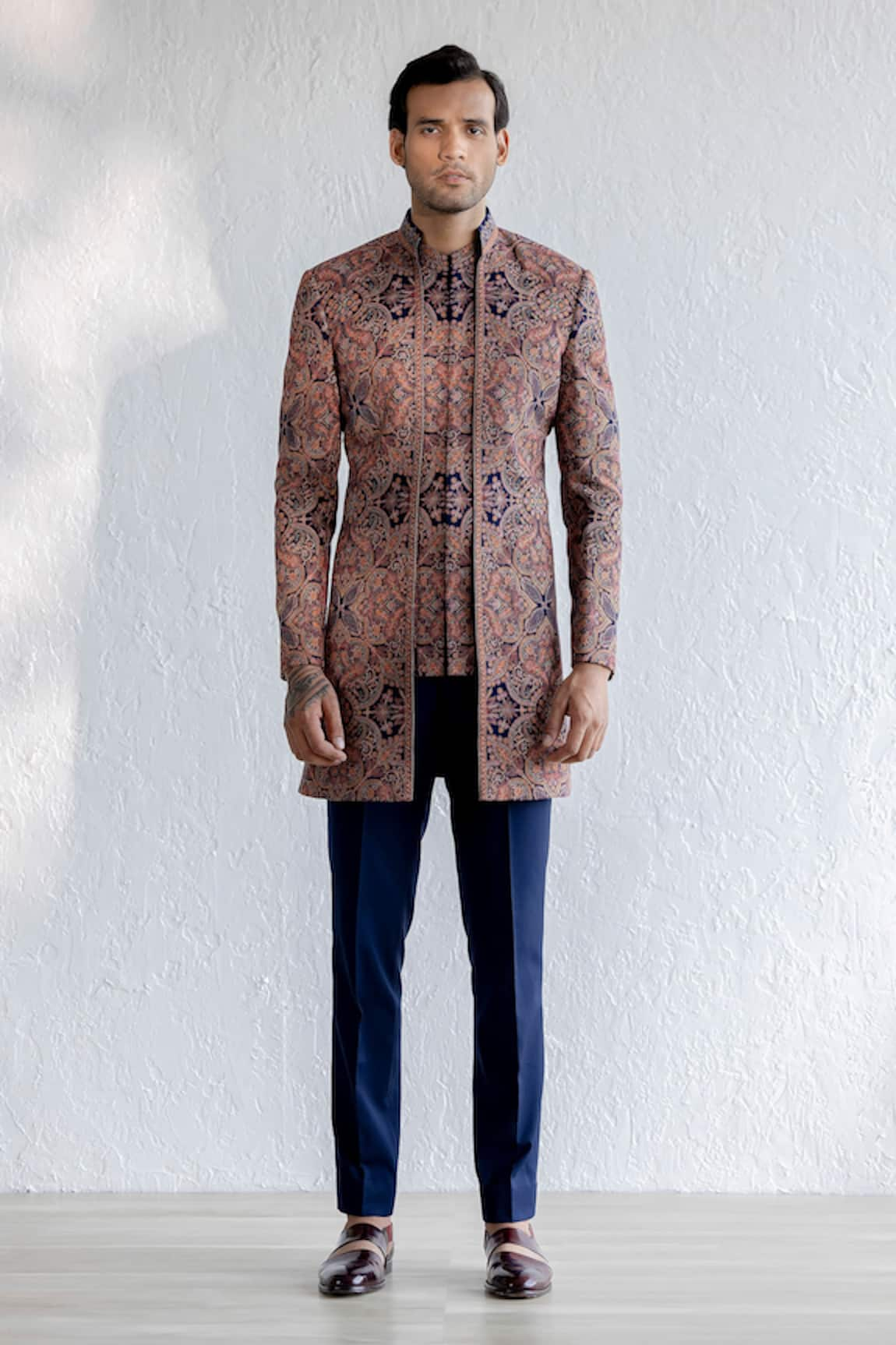 Qbik Nadeem Kashmiri Embroidered Jacket With Trouser