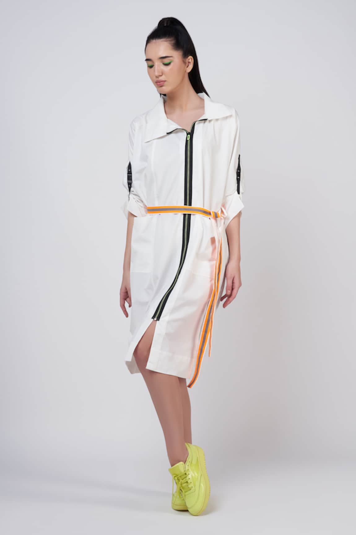 Krati Jain Front Zipper Shirt Dress