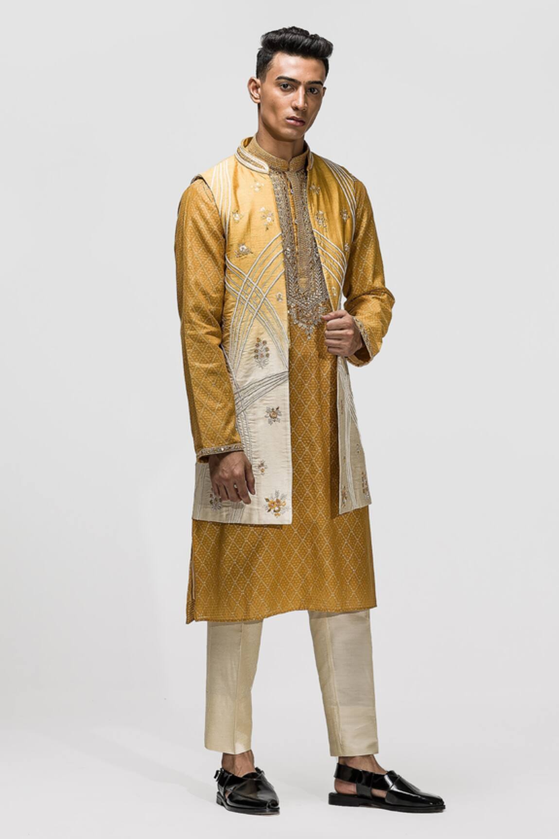 Asuka Ombre Dori Work Raw Silk Bundi Set