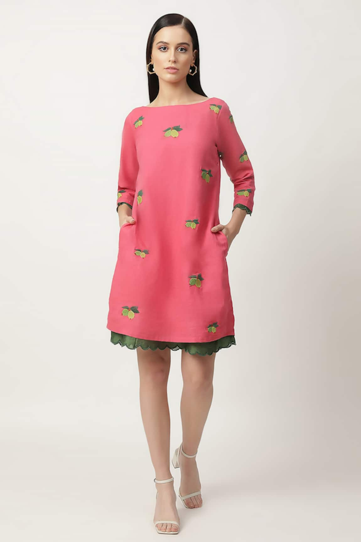 Musal Candy Fruit Motif Embroidered Dress