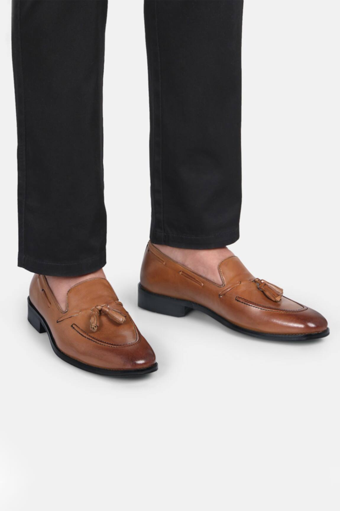 Hats Off Accessories Genuine Leather Tassel Penny Loafers