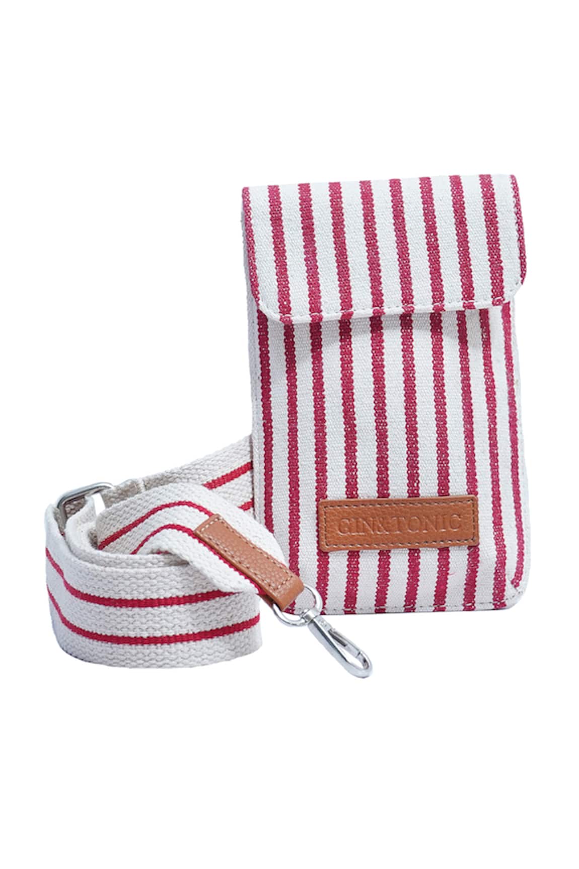 Gin & Tonic Jacquard Striped Mobile Pouch