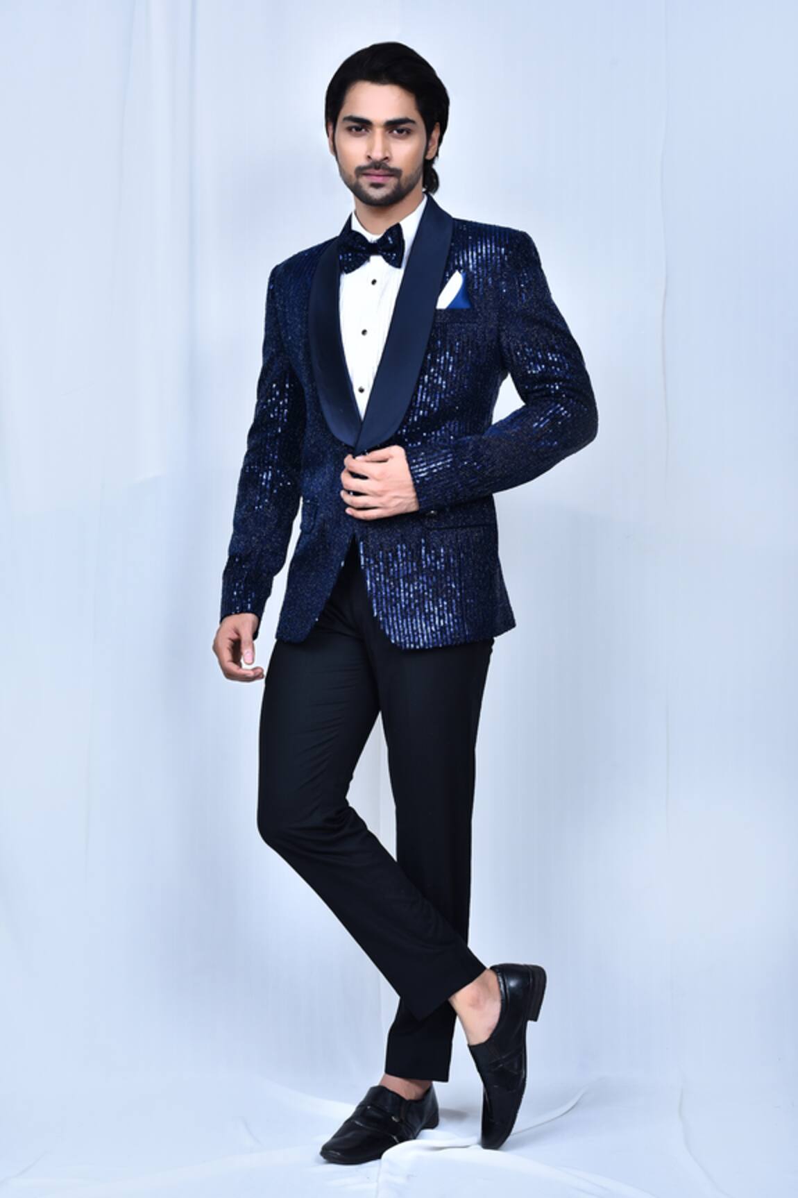 Nazaakat by Samara Singh Sequins Embroidered Blazer Pant Set