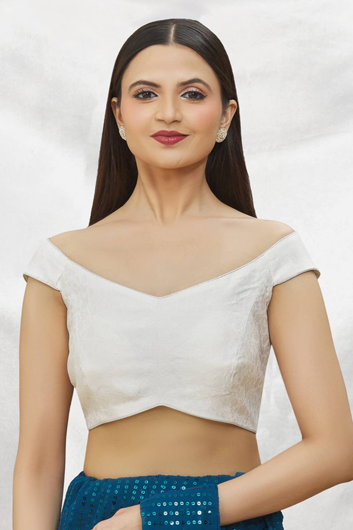 Khwaab by Sanjana Lakhani Floral Pattern V Neck Blouse