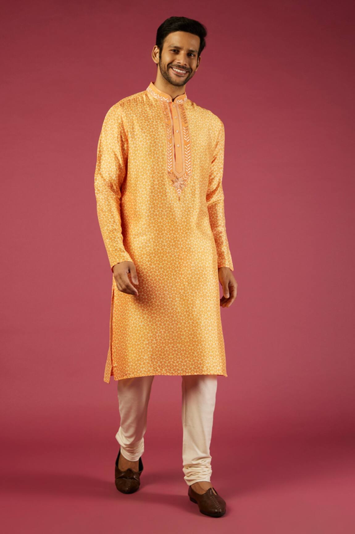 Krishna Mehta Geometric Print Kurta Set 