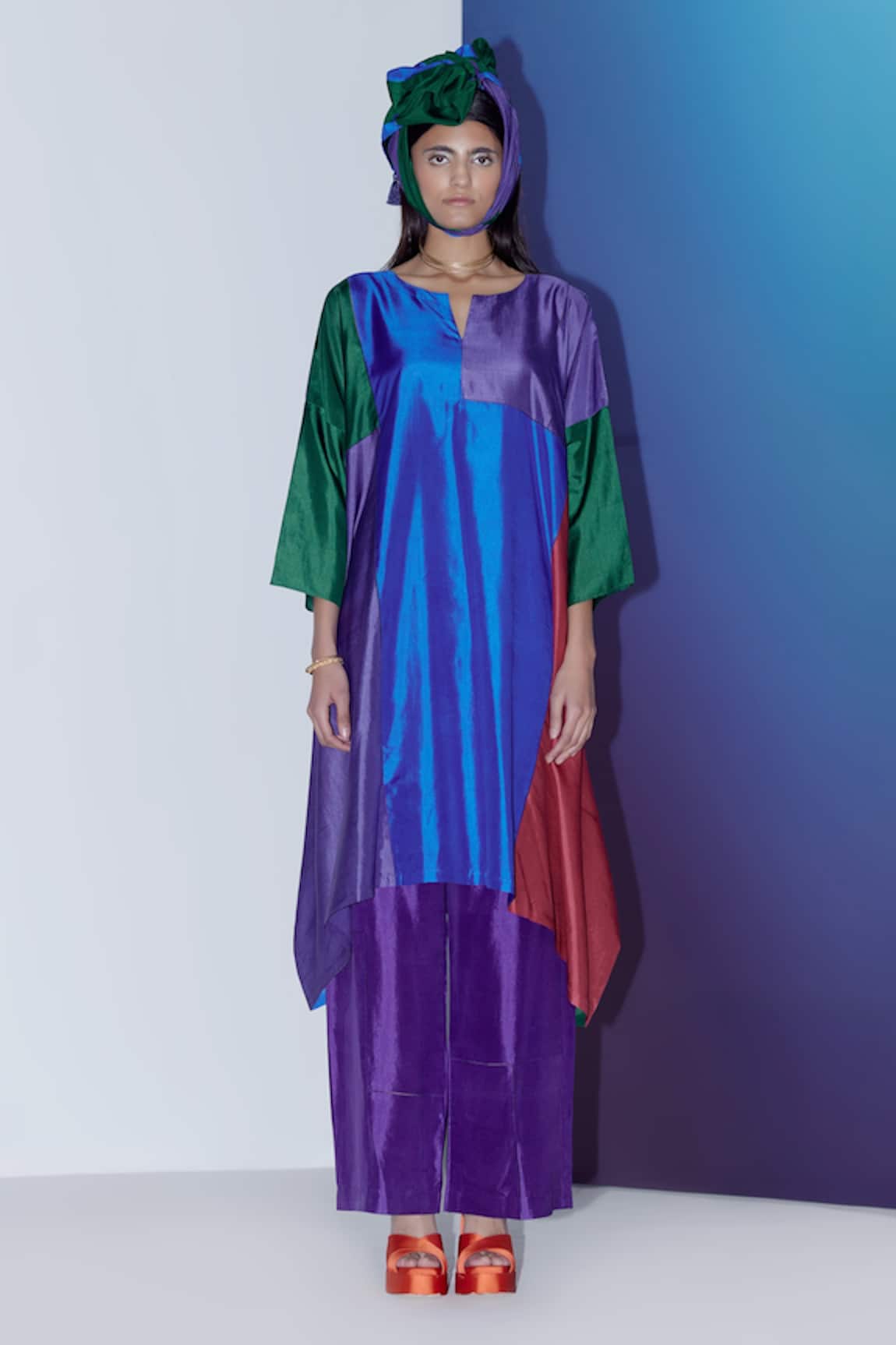 Febo6 Silk Wide Legged Pant