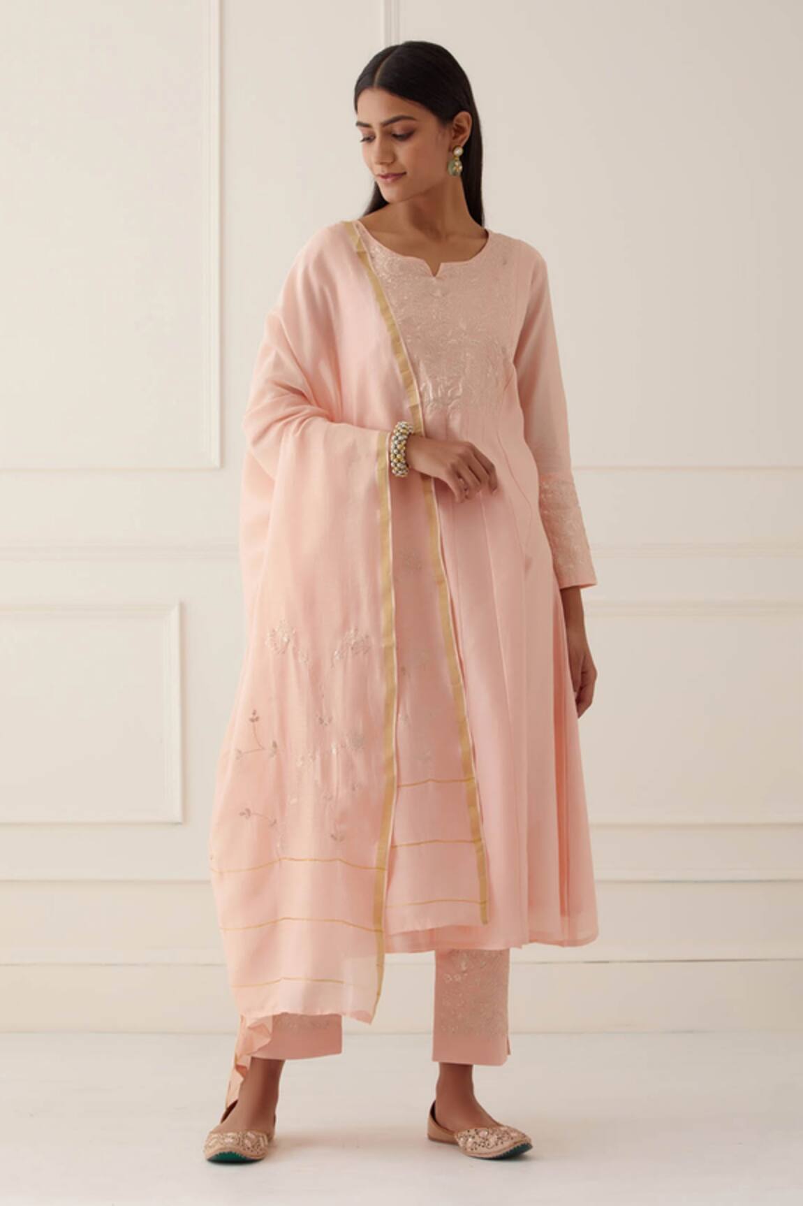 Kamaltaas Yoke Embroidered Anarkali Pant Set