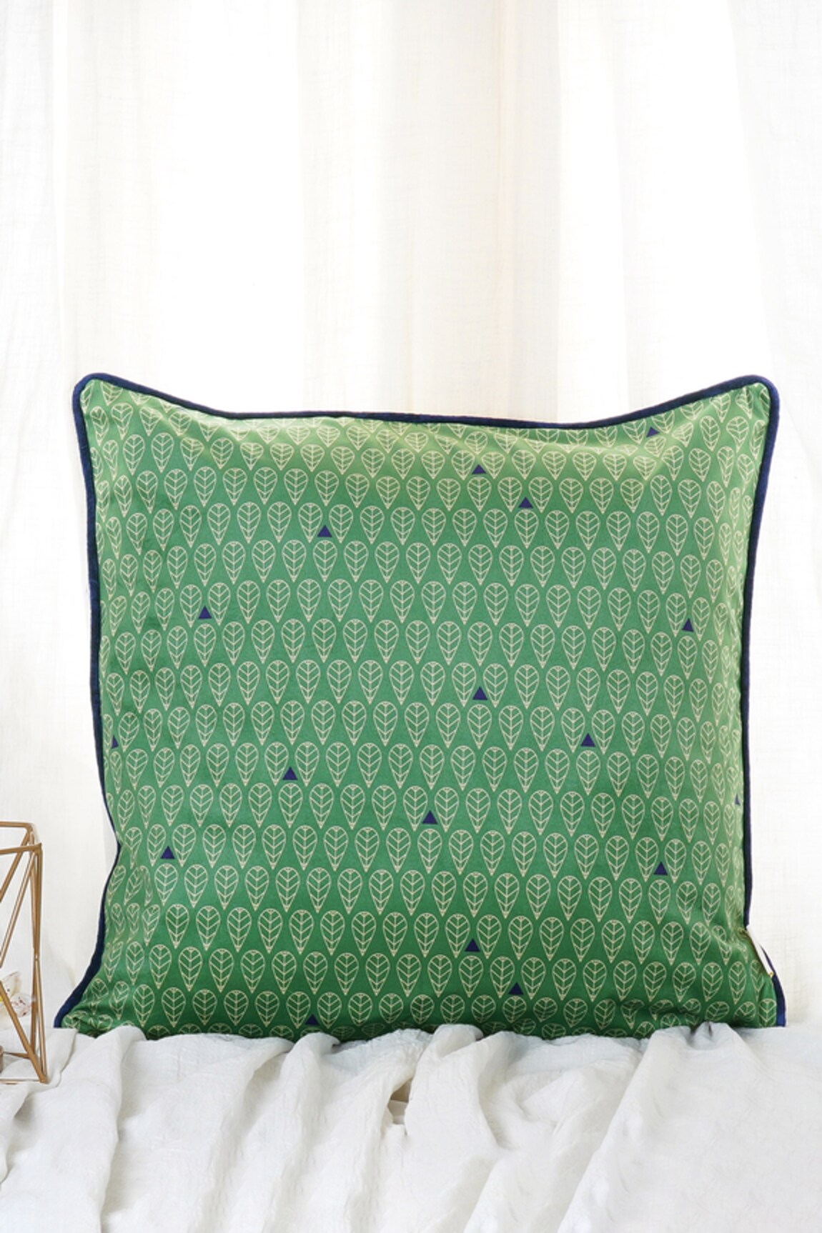 ConsciousCo Midnight Safari Leaf Cushion Cover