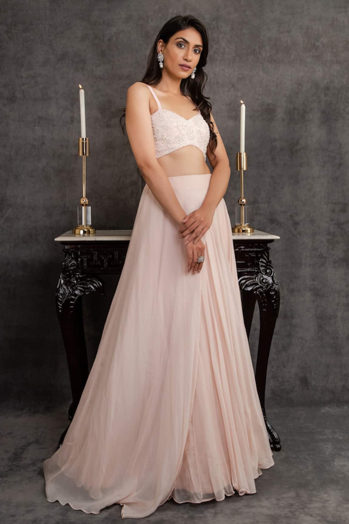 Sunita Bhandari Asymmetric Lehenga & Blouse Set