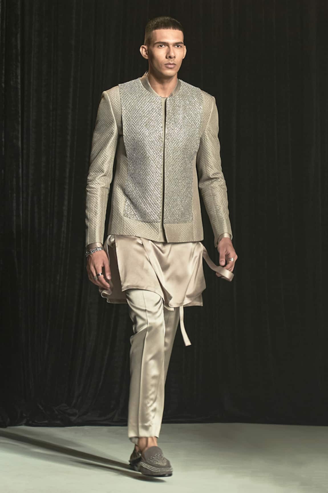 Rohit Gandhi + Rahul Khanna Satin Straight Fit Trouser