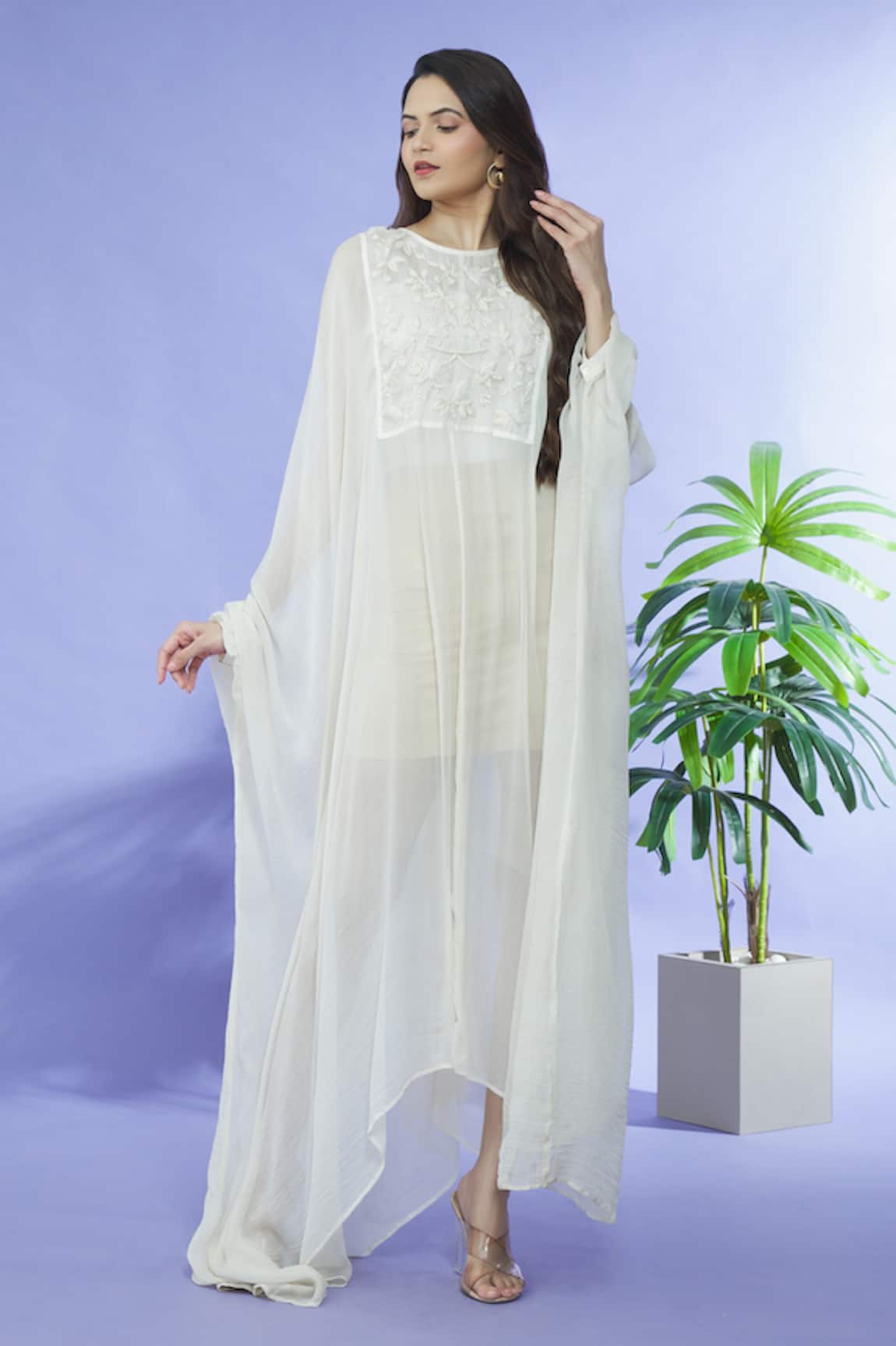 Shruti Sancheti Yoke Hand Embroidered Kaftan