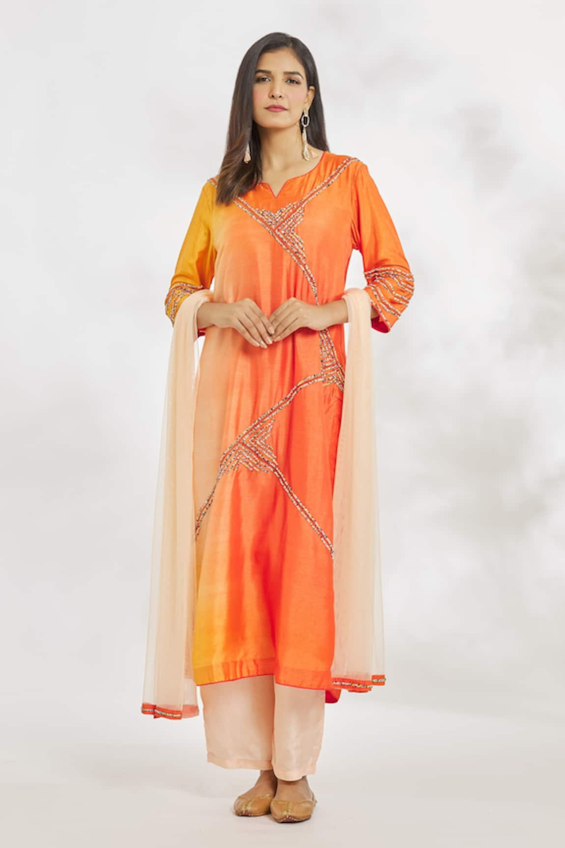 Paksh Hand Embroidered Silk Kurta Set