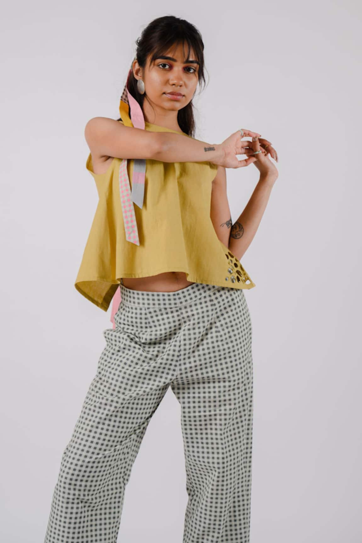 Tussah By Siddhi Shah Bowtie Crop Top 