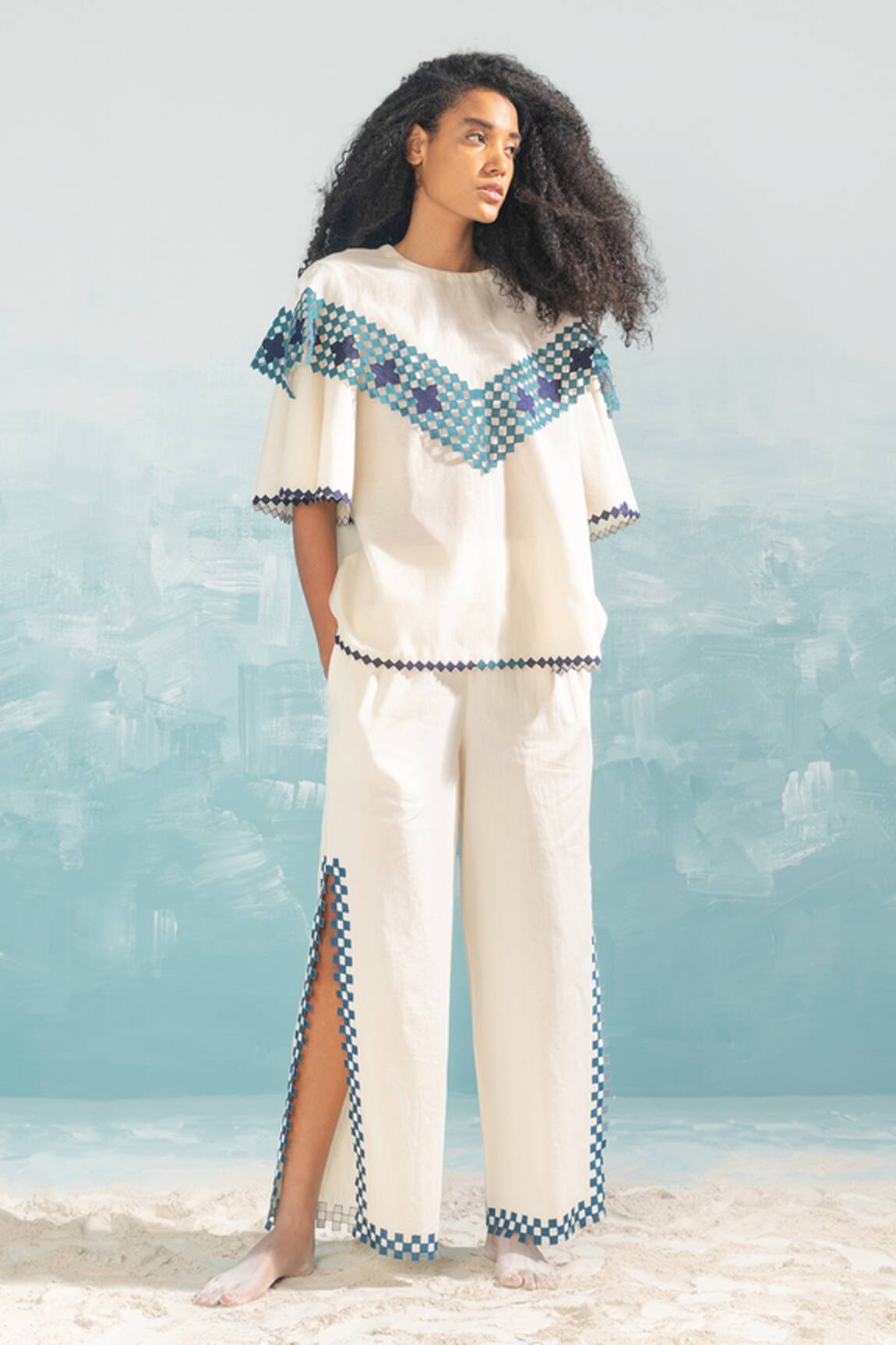Ikai by Ragini Ahuja Nile Cape Style Top 