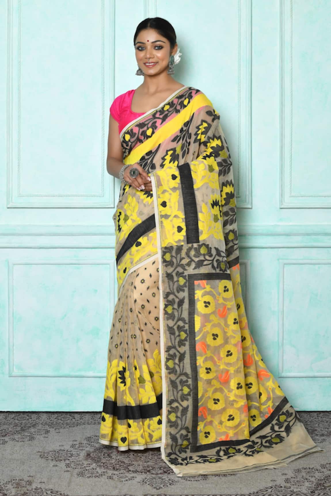 Samyukta Singhania Silk Cotton Spring Woven Saree