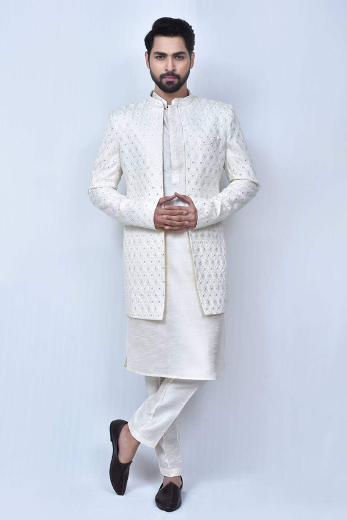 Khwaab by Sanjana Lakhani Mughal Embroidered Sherwani Set